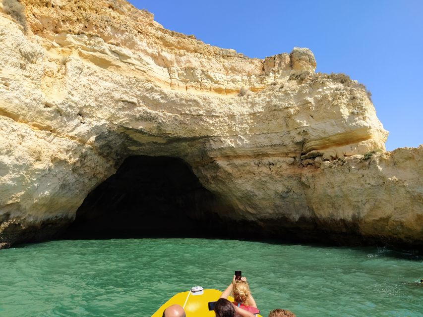 From Vilamoura: 2.5-Hour Benagil Cave and Dolphins Boat Tour - Searching for dolphins in the open sea