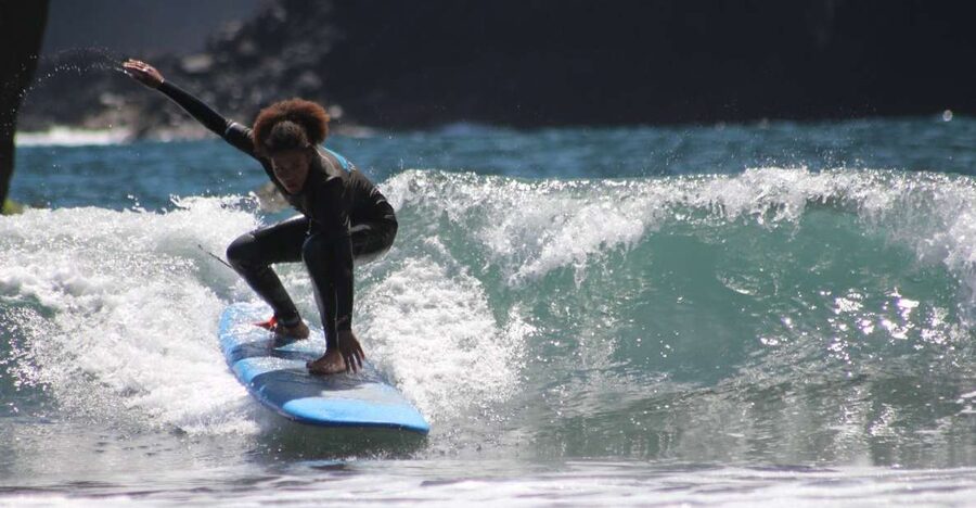 Funchal: Madeira Island Group Surf Lesson - The beach lesson: warm-up first, waves second