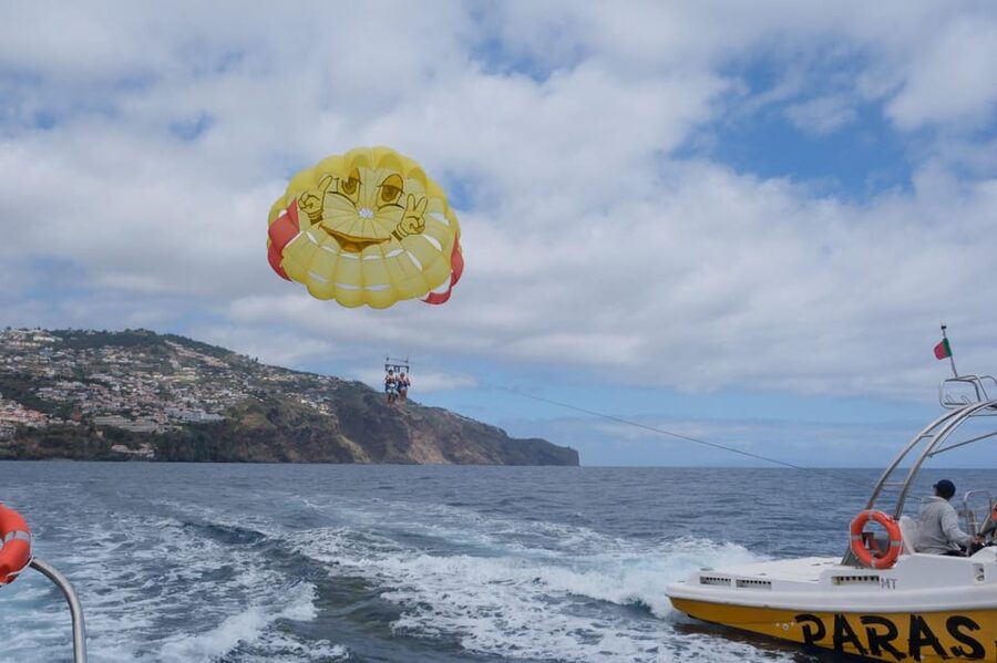Funchal: Parasailing Tour on the Coast of Madeira Island - Getting ready for the flight