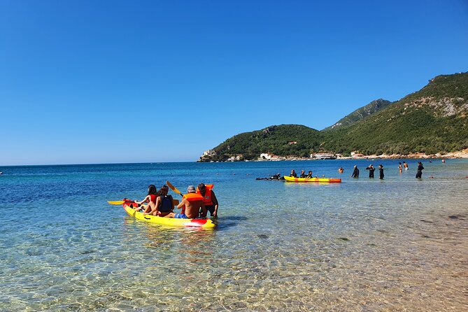 Kayak and Snorkeling Adventure in Lisbon - Snorkeling around rocks and a small island