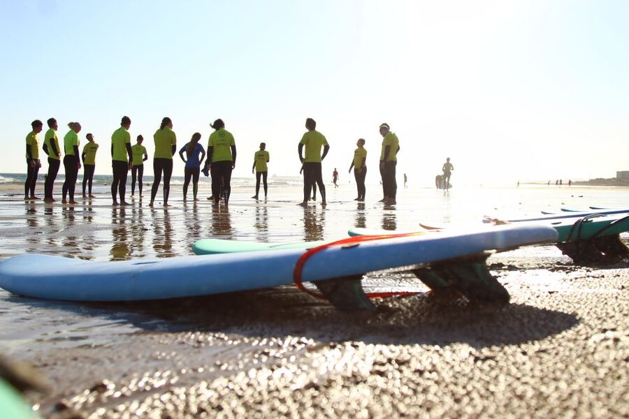 Lisbon: 1.5-Hour Surf Lesson - On the sand: the first skills you learn