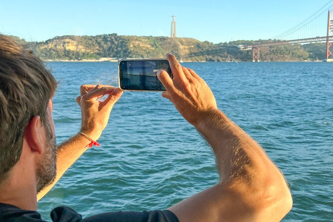 Lisbon Boat ride on Tagus river - The audio guide is useful, but easy to miss