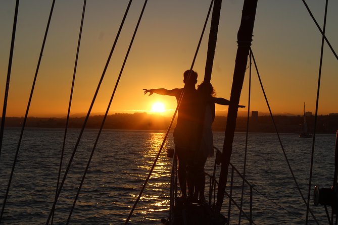 Lisbon: Daylight or Sunset on a Vintage Sailboat - Under the bridge and toward central Lisbon