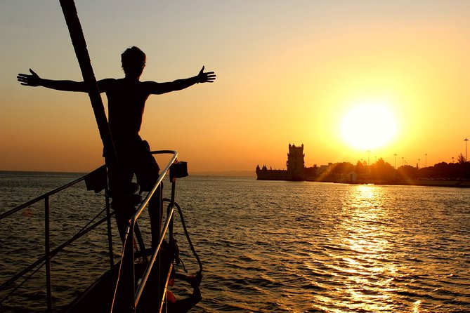 Lisbon: Daylight or Sunset on a Vintage Sailboat - Belém’s monuments, seen from a wider angle