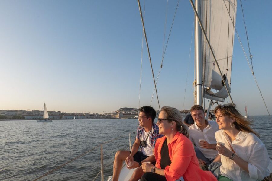 Lisbon: Daytime/Sunset/Night City Sailboat Tour with Drink - Belém Tower and Jerónimos Monastery from the river