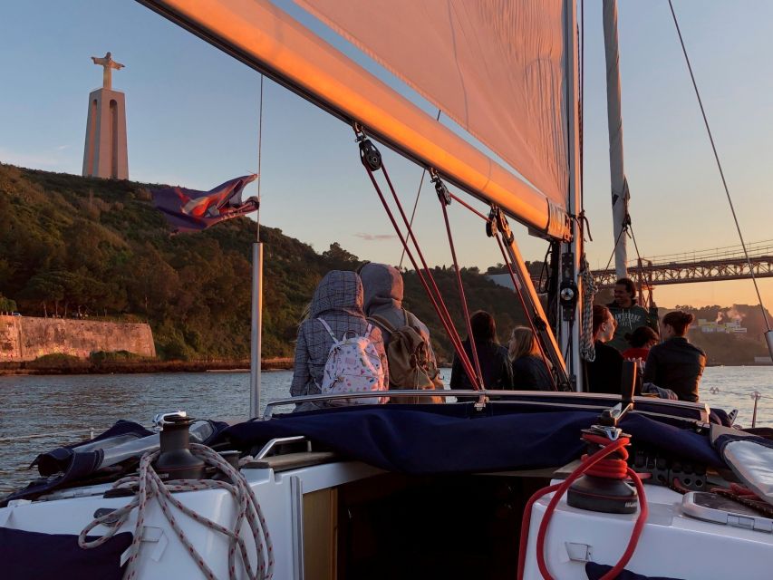 Lisbon: Enjoy a Sunset or Night Tagus River Sailboat Cruise - The Monument to the Discoveries and Belém Tower