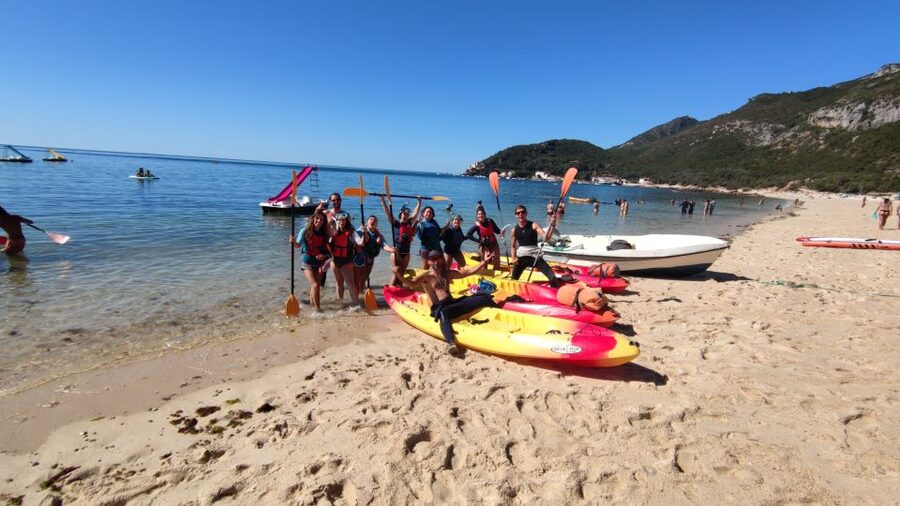 Lisbon: Kayaking and Snorkeling Adventure - Paddling into the limestone caves