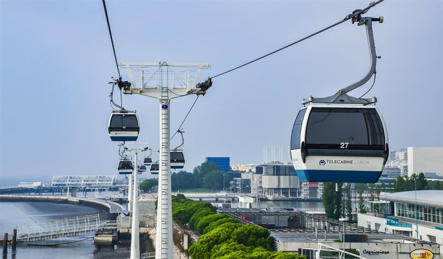 Lisbon: Nations Park Gondola Lift Cable Car Round Trip - What the 8 to 12 minute route is like