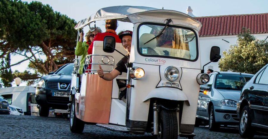 Lisbon: Panoramic Historical Sightseeing Tour by Tuk Tuk - Portas do Sol frames the Tagus