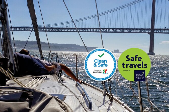Lisbon Private Sailing Cruise, drink included (options: 2h, 3h, 4h, 6h or 8h) - Passing beneath the 25 de Abril Bridge