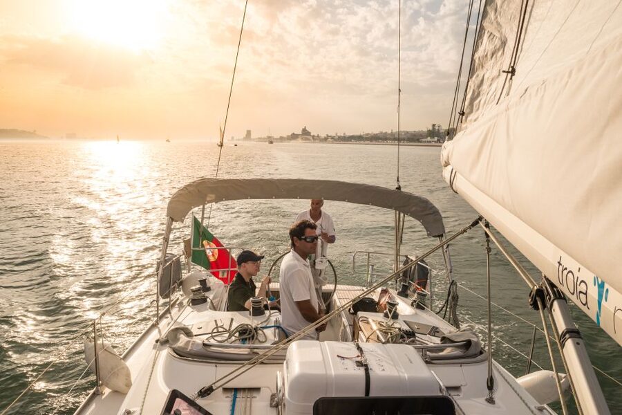 Lisbon: Private Sunset Cruise on the Tagus River with Drink - The historic center from the water