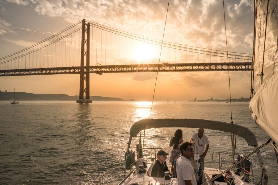 Lisbon: Private Sunset Cruise on the Tagus River with Drink - The crew and the feel on board