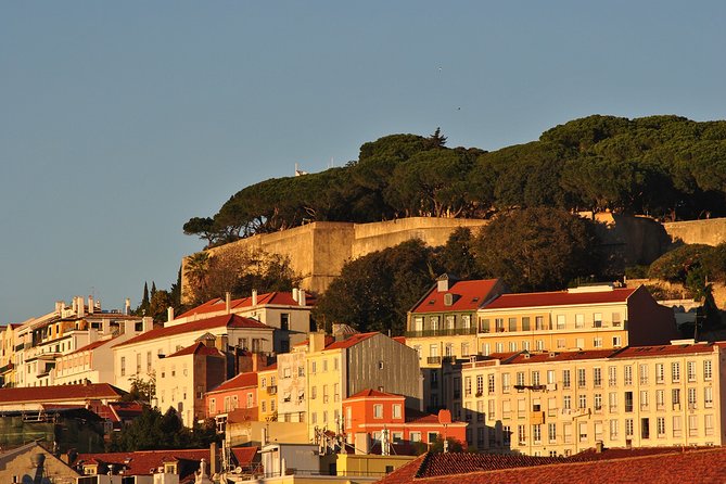 Lisbon Small Group 2h Sunset Sailing- Live Commentary & a Drink - Commerce Square and the view toward Saint George Castle