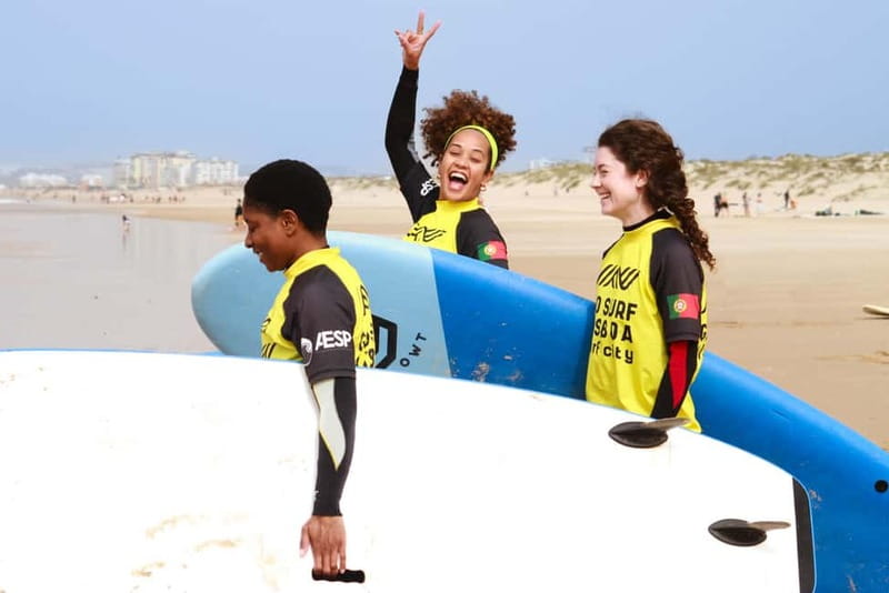 Lisbon: The Surf Instructor - surf lessons with transfer - A photographer in the waves, with an extra charge