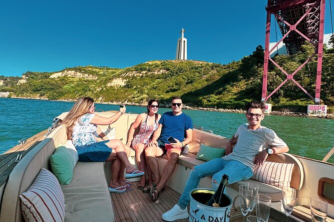 Lisbon – Vinho Verde Wine Premium Boat Experience - Under the suspension bridge toward Belém