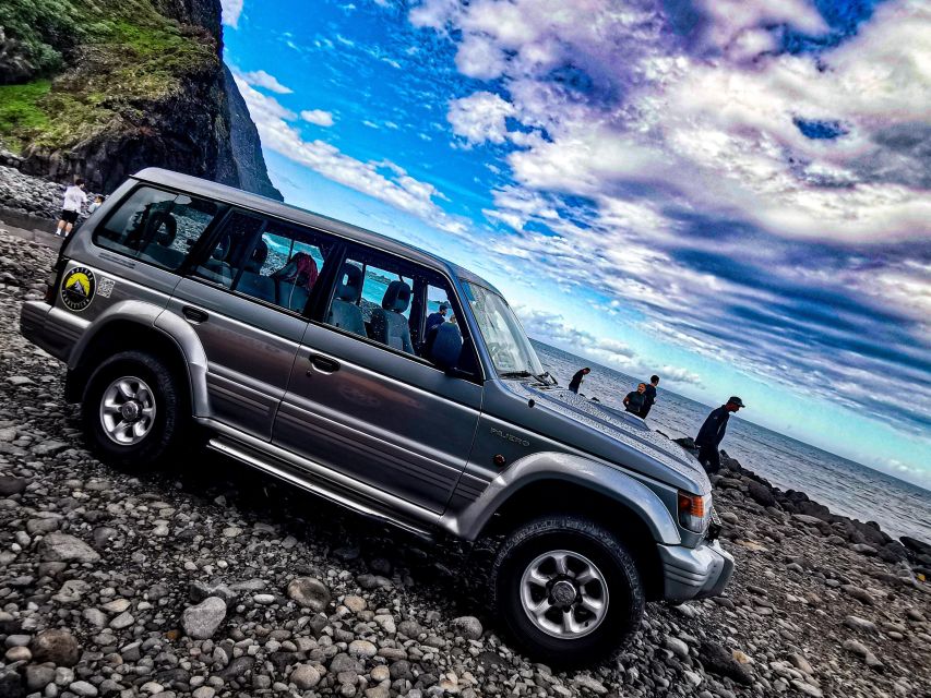 Madeira: Full-Day Jeep Tour, Natural Pools, Seixal & Fanal - Seixal’s black sand beach