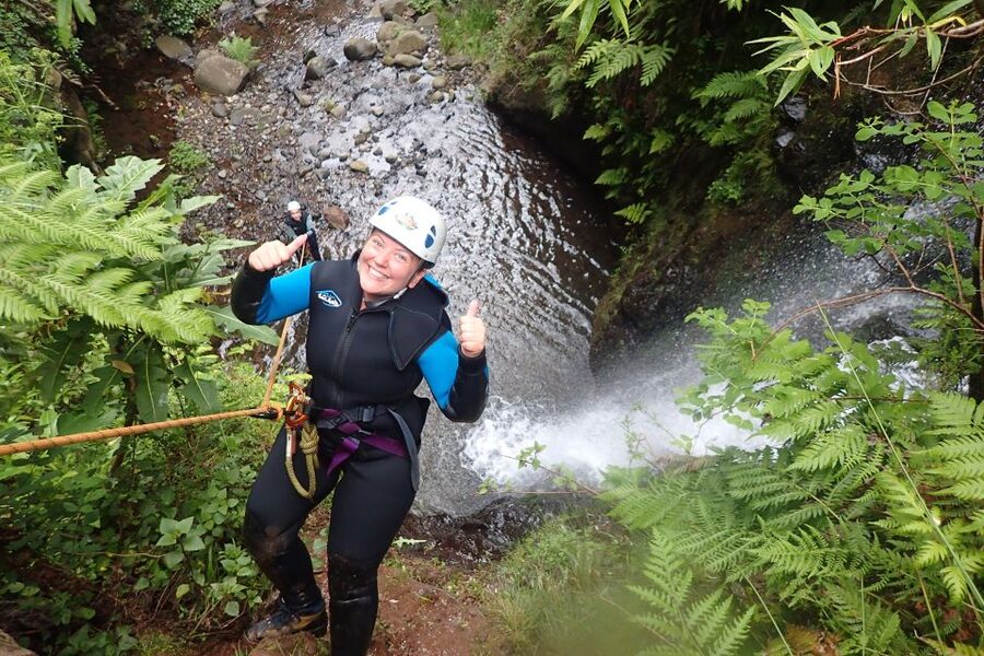 Madeira: Level-1 Canyoning Adventure - Gearing up at the local bar