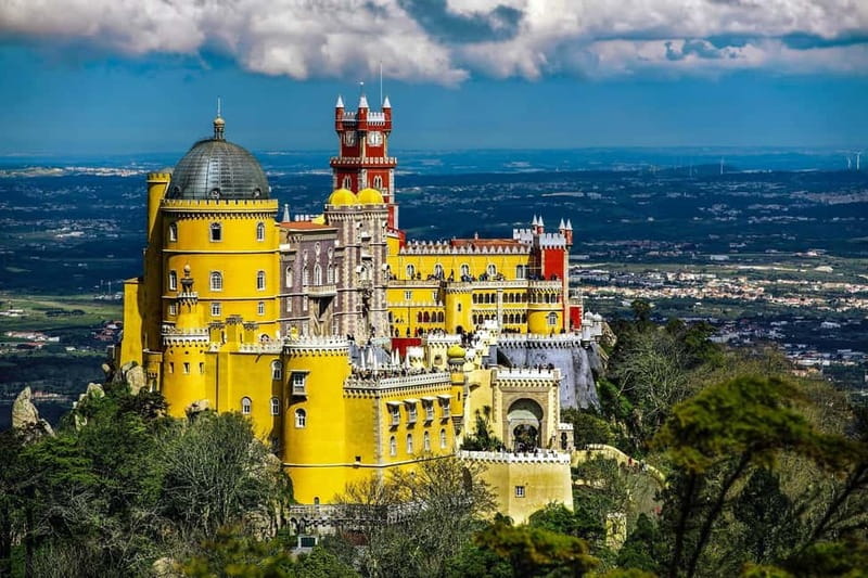 Magical Day Trip: Pena Palace, Sintra, CaboDa Roca & Cascais - Pena Palace is colorful, crowded, and worth the effort