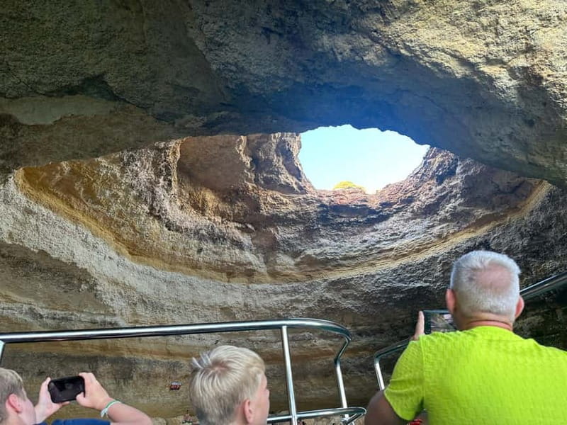 Portimão: Benagil Caves & Golden Coast Eco Catamaran Tour - Entering Benagil Cave from the sea