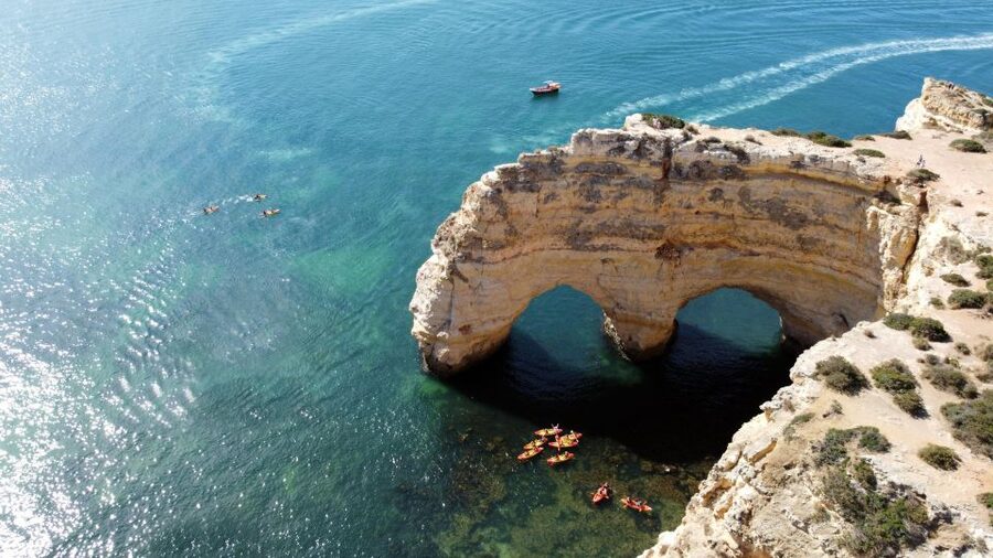 Portimão: Benagil Caves Speedboat and Kayak Guided Tour - From Portimão Marina to the open coast