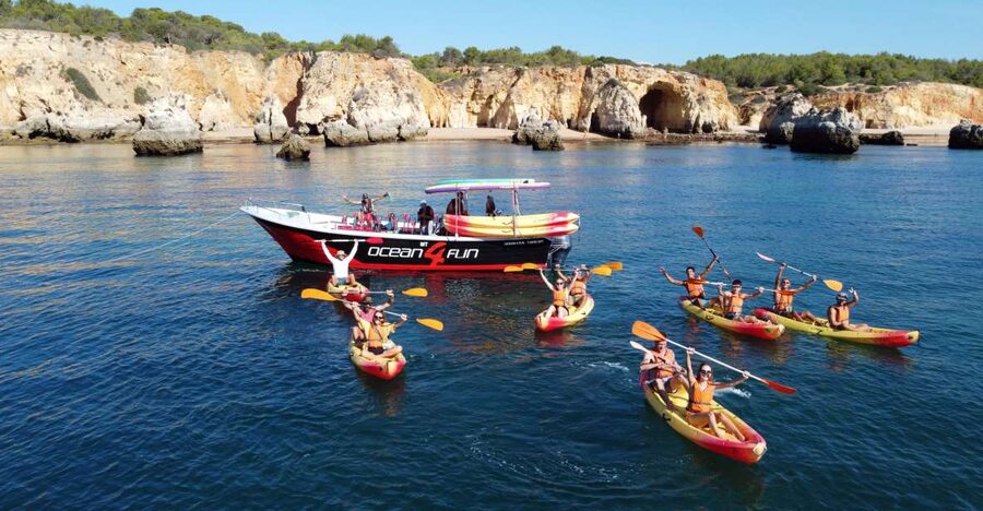 Portimão: Benagil Caves Speedboat and Kayak Guided Tour - Time for photos and a swim