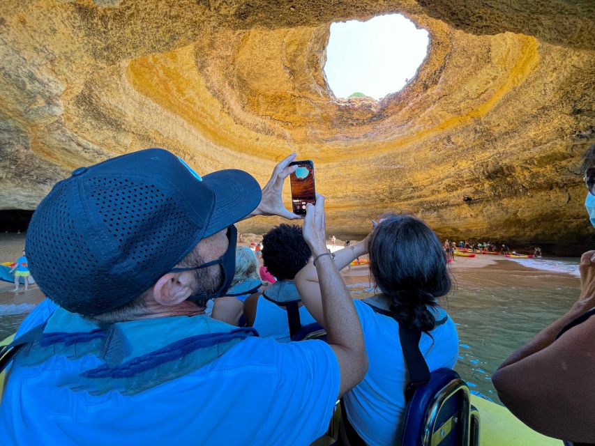 Portimão: Benagil Grottoes Boat Cruise - Entering the Algar Seco grottoes