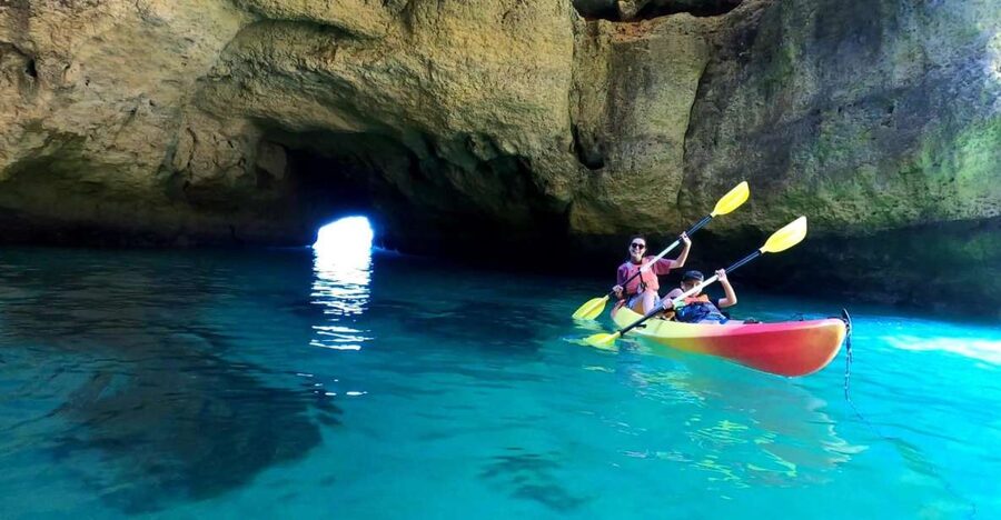 Portimão: Kayak Tour of Benagil Caves - Paddling into the smaller Algarve caves