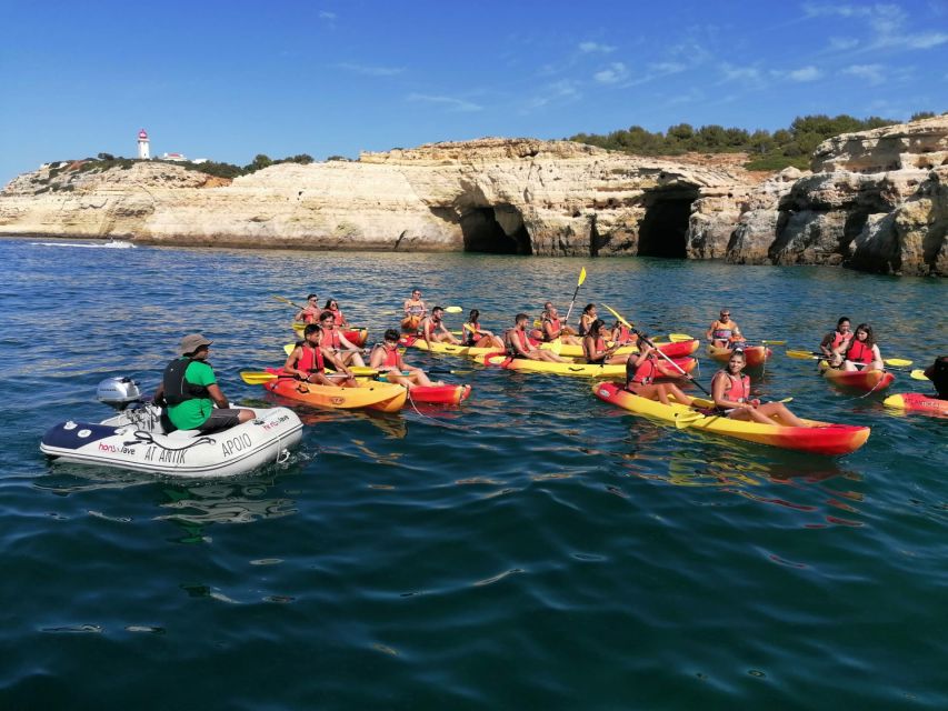 Portimão: Kayak Tour of Benagil Caves - From Portimão Marina toward the Alfanzina Lighthouse