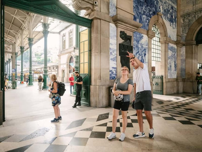 Porto: Highlights in 3 Hours E-Bike Tour - Porto Cathedral and the blue tiles of São Bento