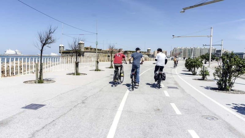 Porto Private E-Bike Tour: Douro River, Parks & Beaches - Starting at the old woman mural