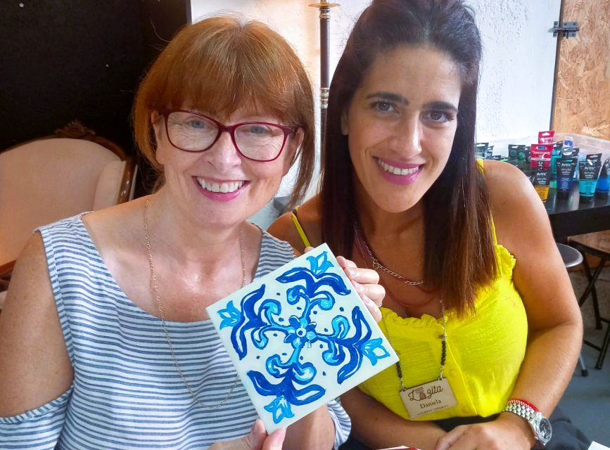 Porto: Tile Painting and Cocktails in Downtown Porto - Painting, sipping, and meeting other artists