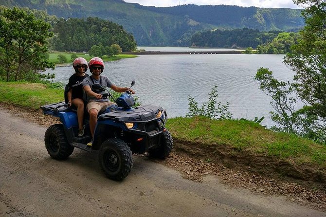 Quad /2pax – Off-road Excursion – Sete Cidades – Half Day - Riding down into Sete Cidades crater