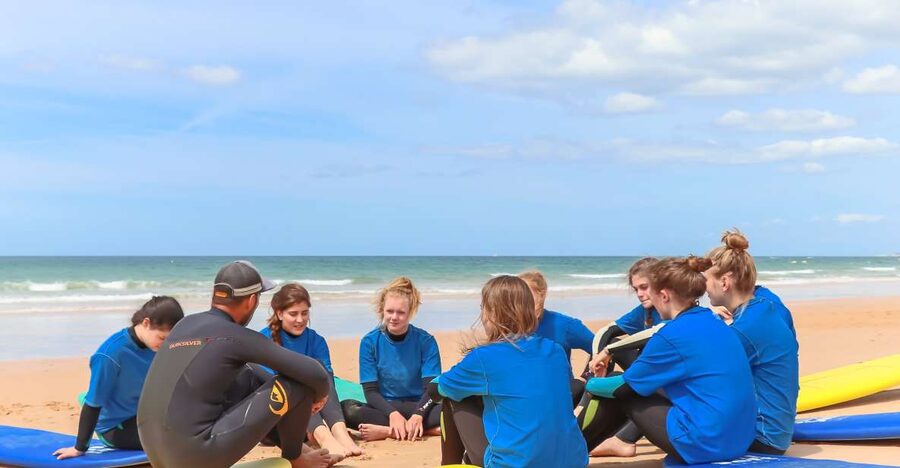 Quarteira: 2-Hour Surf Lesson at Falésia Beach - The first 20 minutes: rules, safety, and getting your body ready