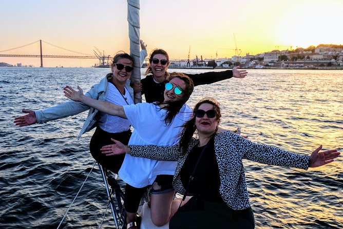 Relaxing Sailboat Cruise along the Tagus - Leaving Doca de Santo Amaro beneath the bridge