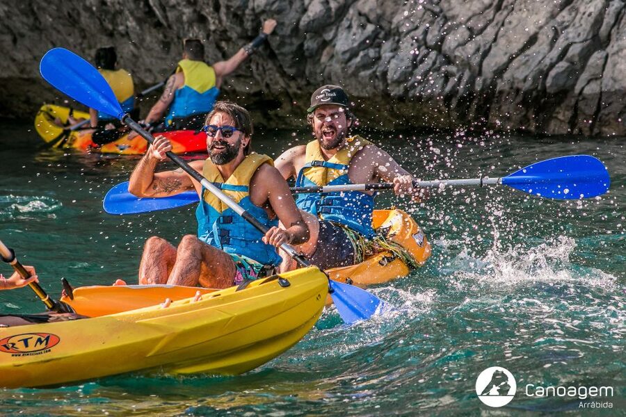 Sesimbra: Arrábida Natural Park Guided Kayaking Tour - Starting in Sesimbra and learning the canoe