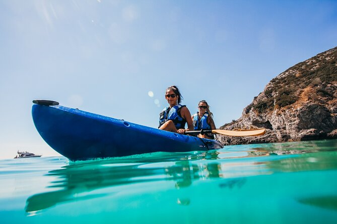Sesimbra : Guided Kayak Tour in Arrábida Natural Park & Caves - Ribeiro do Cavalo Beach: the reward in the middle