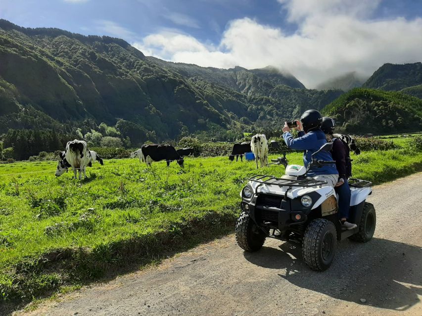 Sete Cidades: Half-Day ATV Quad Tour - Starting near Fenais da Luz and getting ready
