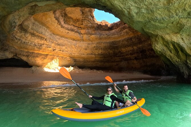 Sunrise Small Group Kayak Experience in BENAGIL Cave & 4K Photos - Paddling from Carvalho toward Benagil