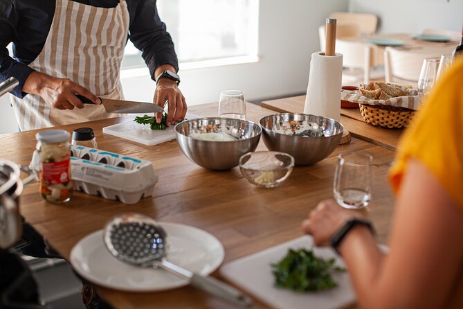 Traditional Portuguese Cooking Class in Lisbon - Cooking the starters: soup, pork, and clams